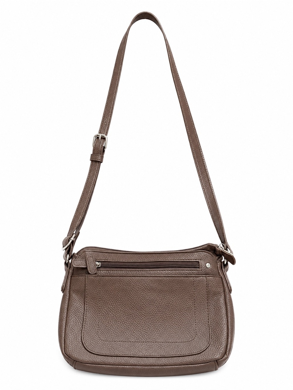 Brown/Taupe Casual Crossbody Bag